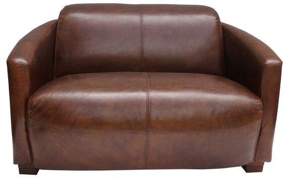 Marlborough Vintage Leather 2 Seater Tub Sofa