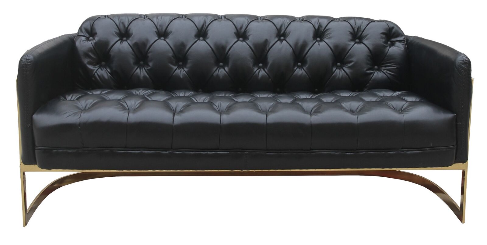 Product photograph of Metal Frame Chesterfield Buttoned 3 Seater Vintage Black Distressed Leather Sofa from Designer Sofas 4U