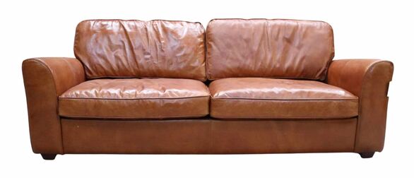 Mikado Leather Sofa Vintage Tan Leather