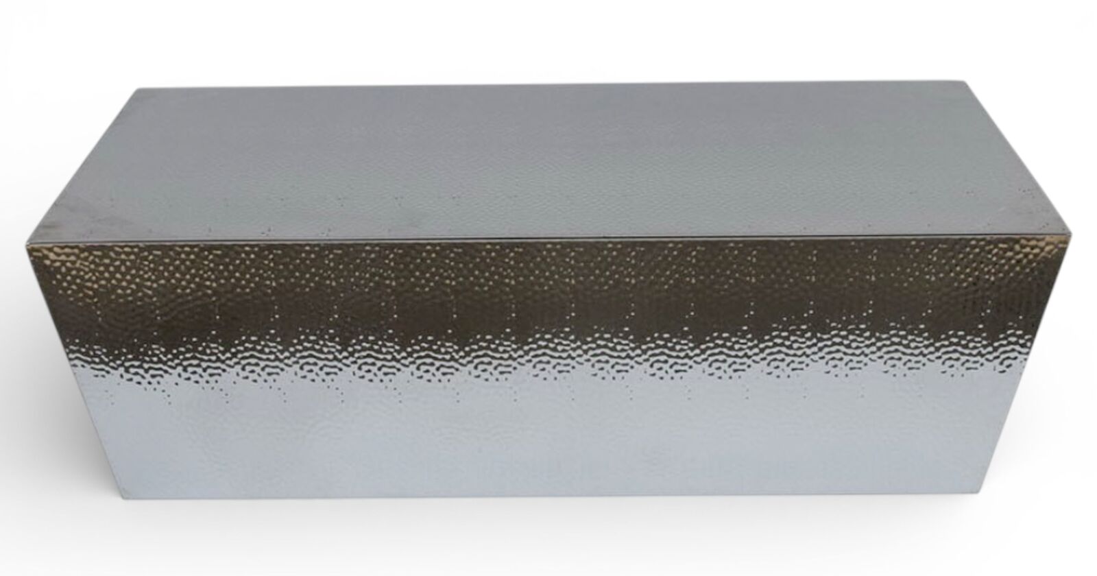 Modern Rectangular Metal Coffee Table Silver Finish