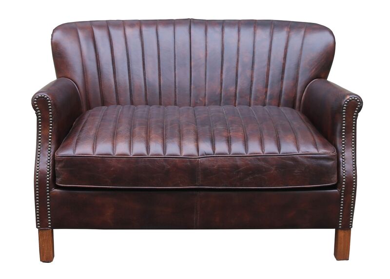 Product photograph of Montrose Distressed Vintage Leather 2 Seater Settee Sofa from Designer Sofas 4U