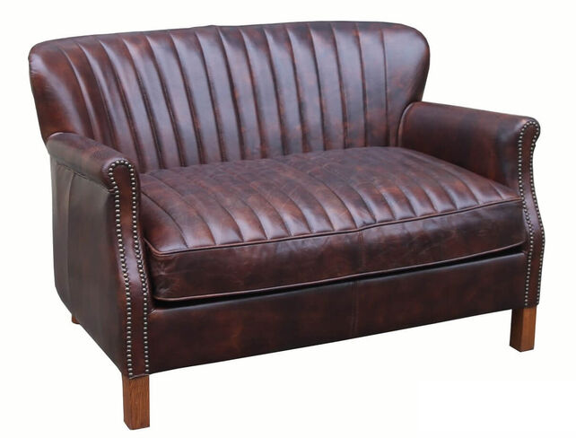 Montrose Distressed Vintage Leather 2 Seater Settee Sofa