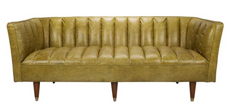Product photograph of Nixon Vintage Nappa Olive Green Leather 3 Seater Sofa from Designer Sofas 4U