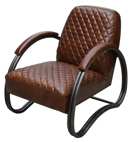 Njord Vintage Brown Leather Armchair