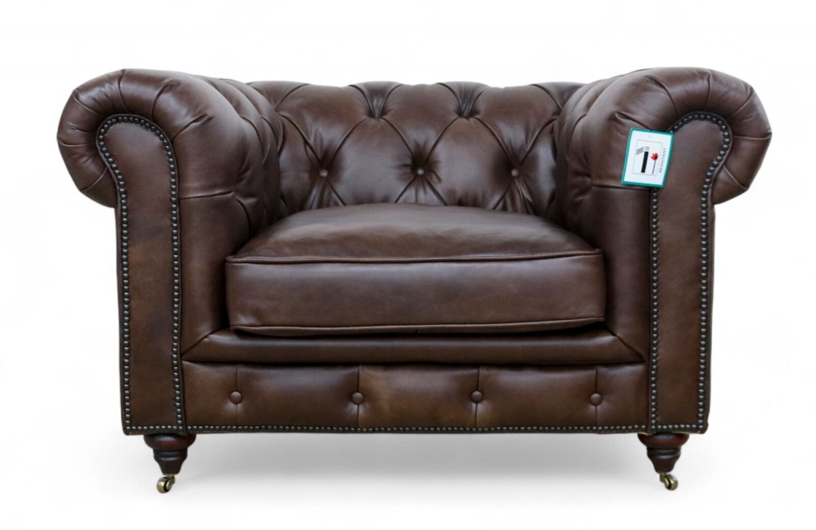 Noble Chesterfield Club Chair Umbar Brown Leather