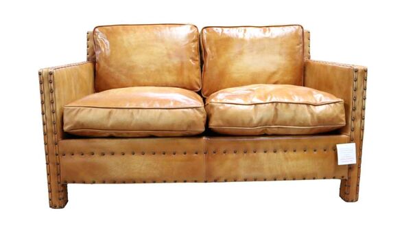 Portofino 2 Seater Sofa Wash Tan Leather