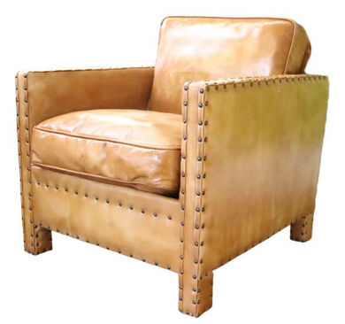 Portofino Hand Washed Tan Leather Chair