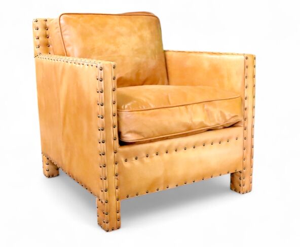 SPECIAL OFFER Portofino Luxury Vintage Hand Washed Tan Leather Armchair