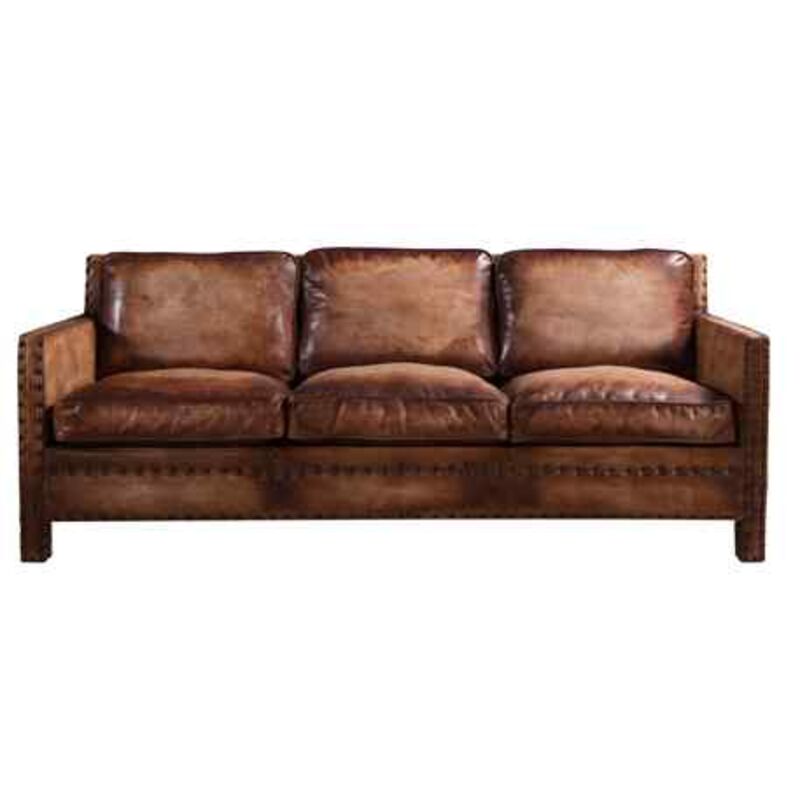 Product photograph of Portofino Luxury Vintage Distressed Leather 3 Seater Sofa from Designer Sofas 4U