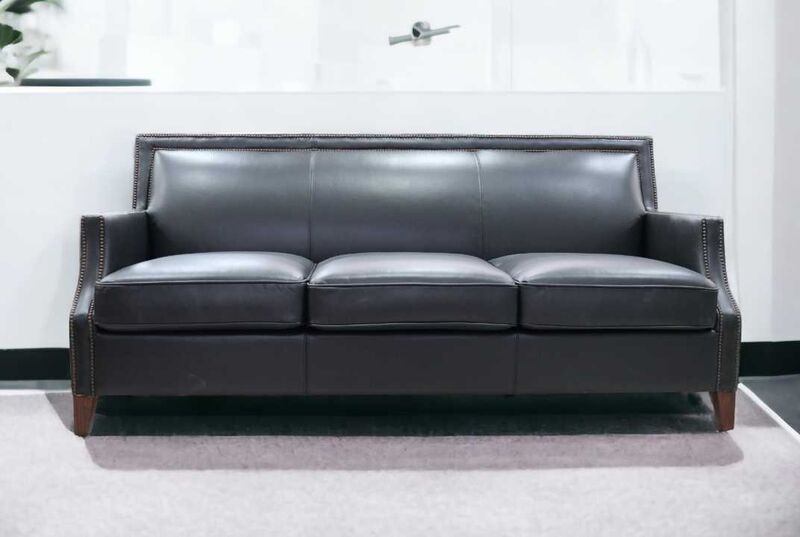 Product photograph of Portsmouth Vintage Nappa Black Leather 3 Seater Sofa Settee from Designer Sofas 4U