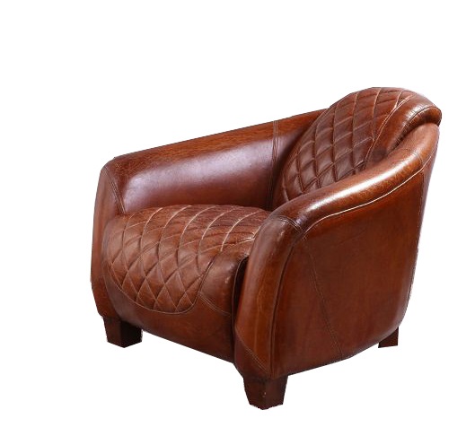 Quilted Vintage Distressed Leather Tub Chair Vintage Chairs By