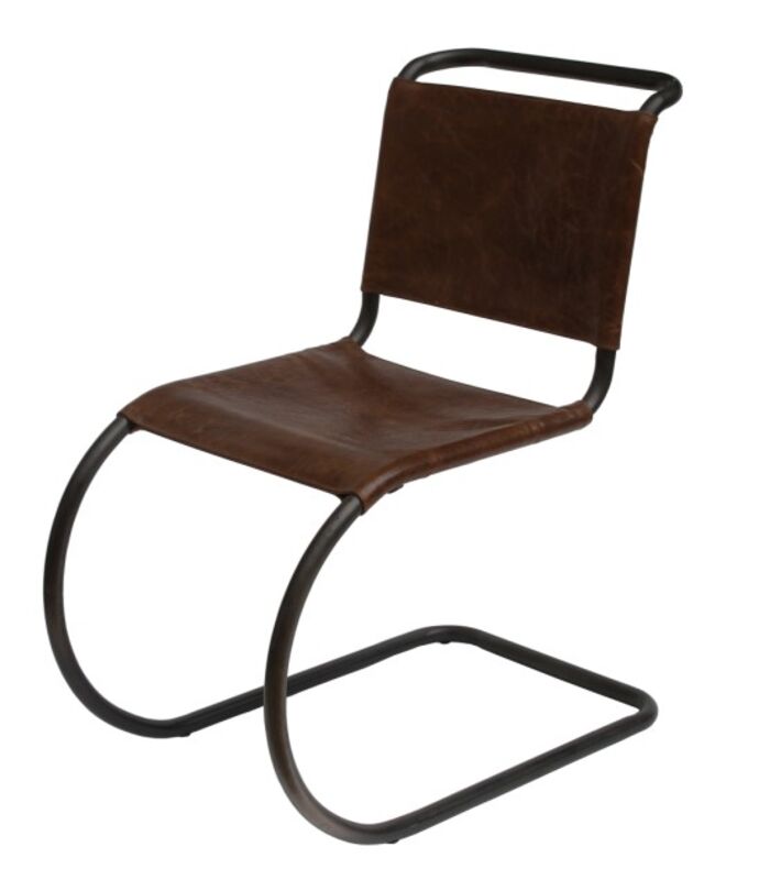 Product photograph of Ronson Vintage Leather Dining Chair from Designer Sofas 4U