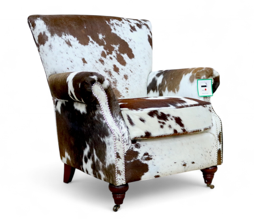 Chatsworth Leather Hair On Hide Armchair Vintage Elegance