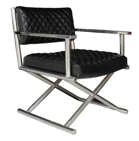 Silver Frame Directors Vintage Leather Armchair