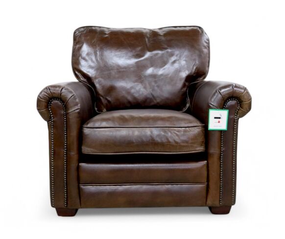 Sloane Brown Vintage Retro Distressed Leather Armchair