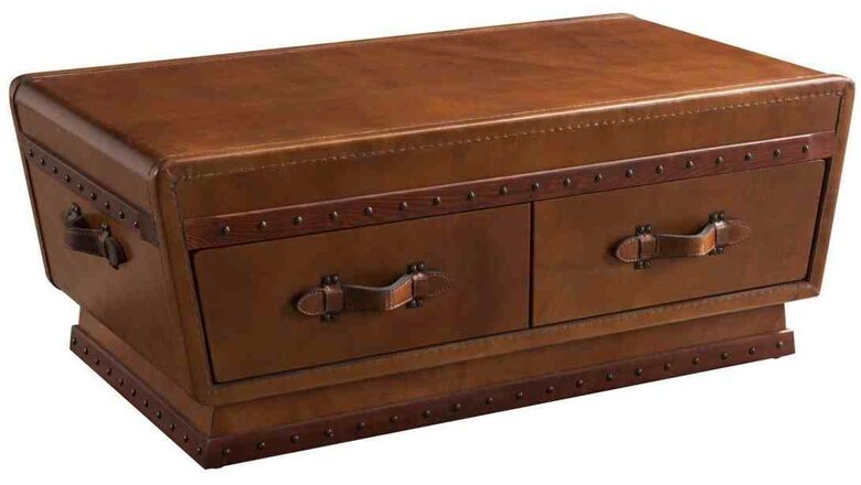 Sloane Vintage Leather Coffee Table