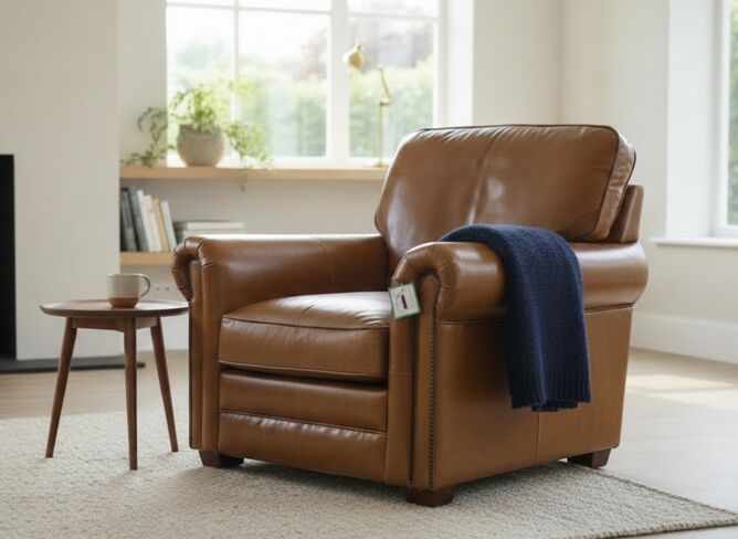 Sloane Tan Vintage Retro Distressed Leather Armchair