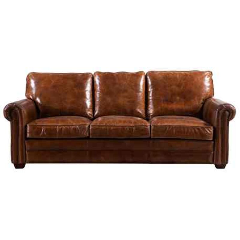 Product photograph of Sloane Vintage Retro Distressed Leather 3 Seater Sofa Settee from Designer Sofas 4U