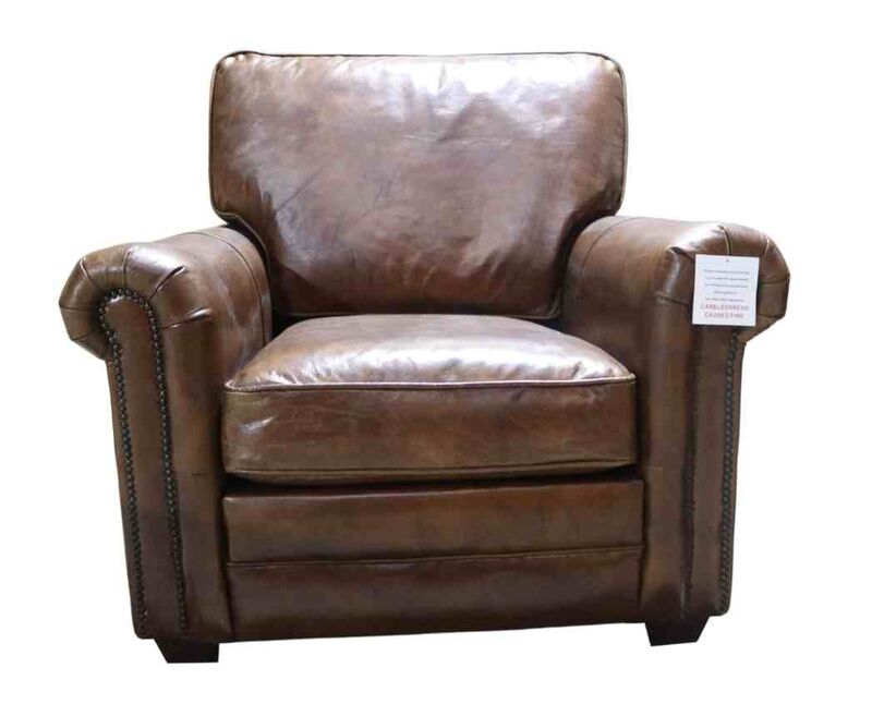 Product photograph of Sloane Brown Vintage Retro Distressed Leather Armchair from Designer Sofas 4U