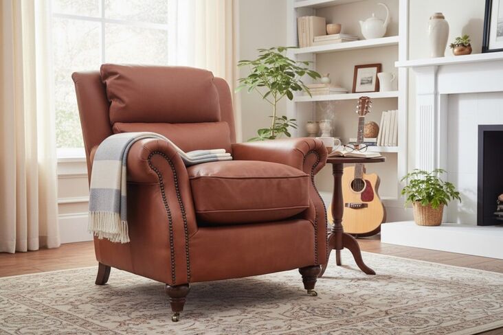 SPECIAL OFFER Florence Vintage Nappa Coffee Brown Leather Armchair