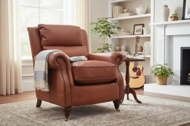SPECIAL OFFER Florence Vintage Nappa Coffee Brown Leather Armchair