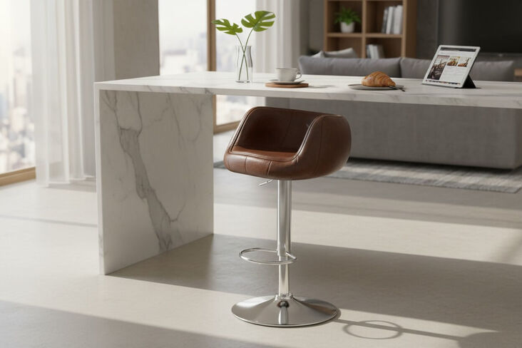 SPECIAL OFFER Vintage Brown Distressed Leather Barstool