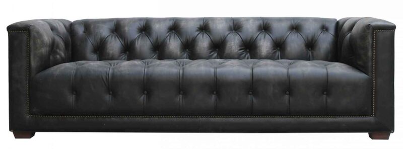 Product photograph of Spitfire Chesterfield 3 Seater Vintage Wash Black Amp Hellip from Designer Sofas 4U