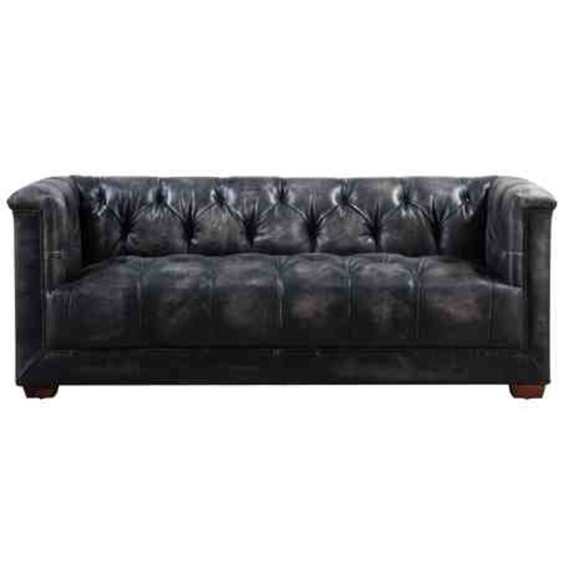 Product photograph of Spitfire Chesterfield 2 Seater Vintage Wash Black Amp Hellip from Designer Sofas 4U
