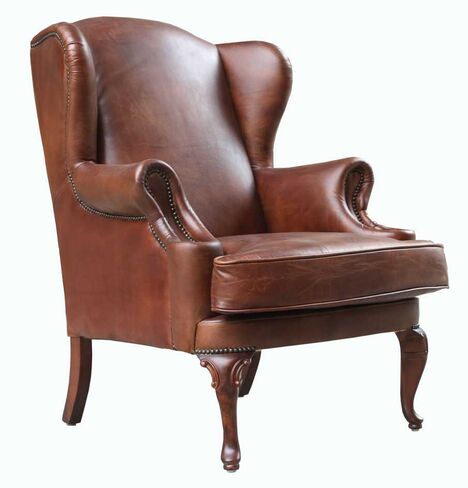 Stanford Vintage Distressed Leather High Back Chair
