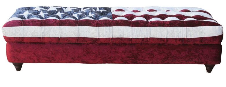 Stars And Stripes Chesterfield Large Footstool