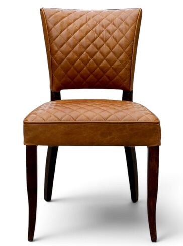 Stitched Vintage Leather Dining Chair
