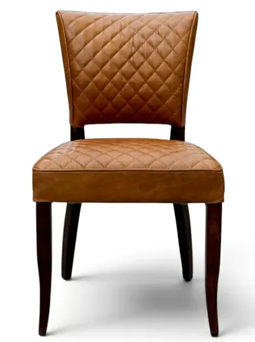 Stitched Vintage Leather Dining Chair