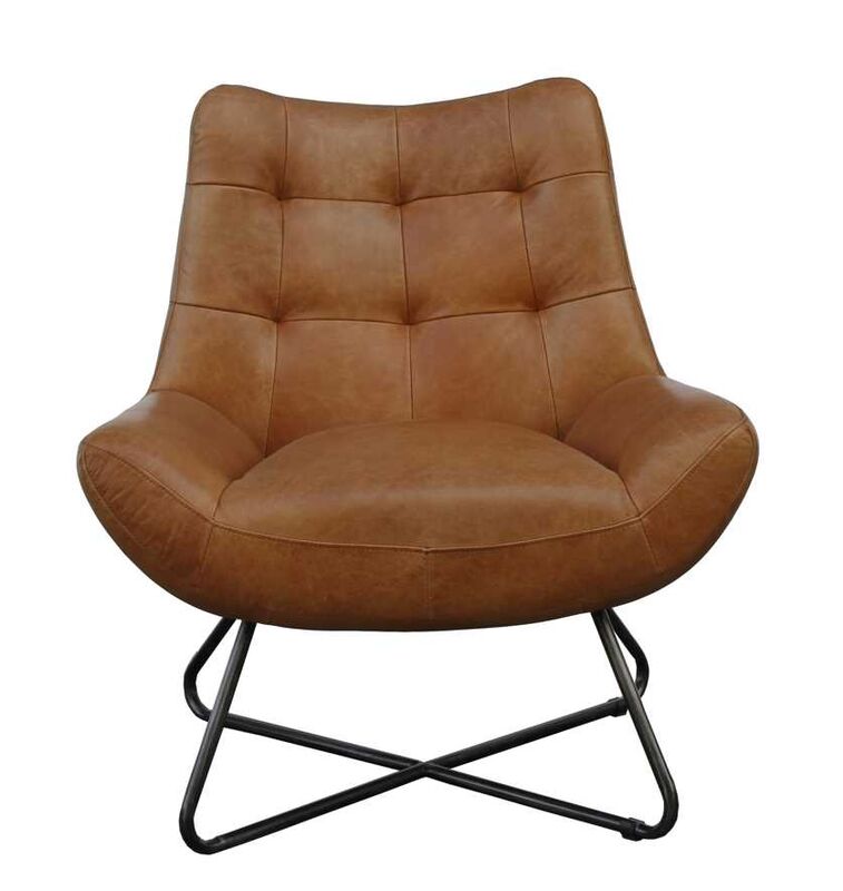 Product photograph of Talon Vintage Nappa Caramel Tan Leather Armchair from Designer Sofas 4U