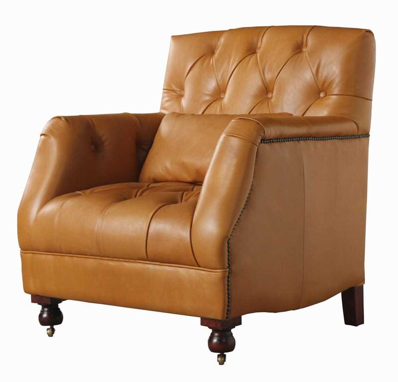 Product photograph of Tassin Vintage Nappa Caramel Tan Leather Armchair from Designer Sofas 4U