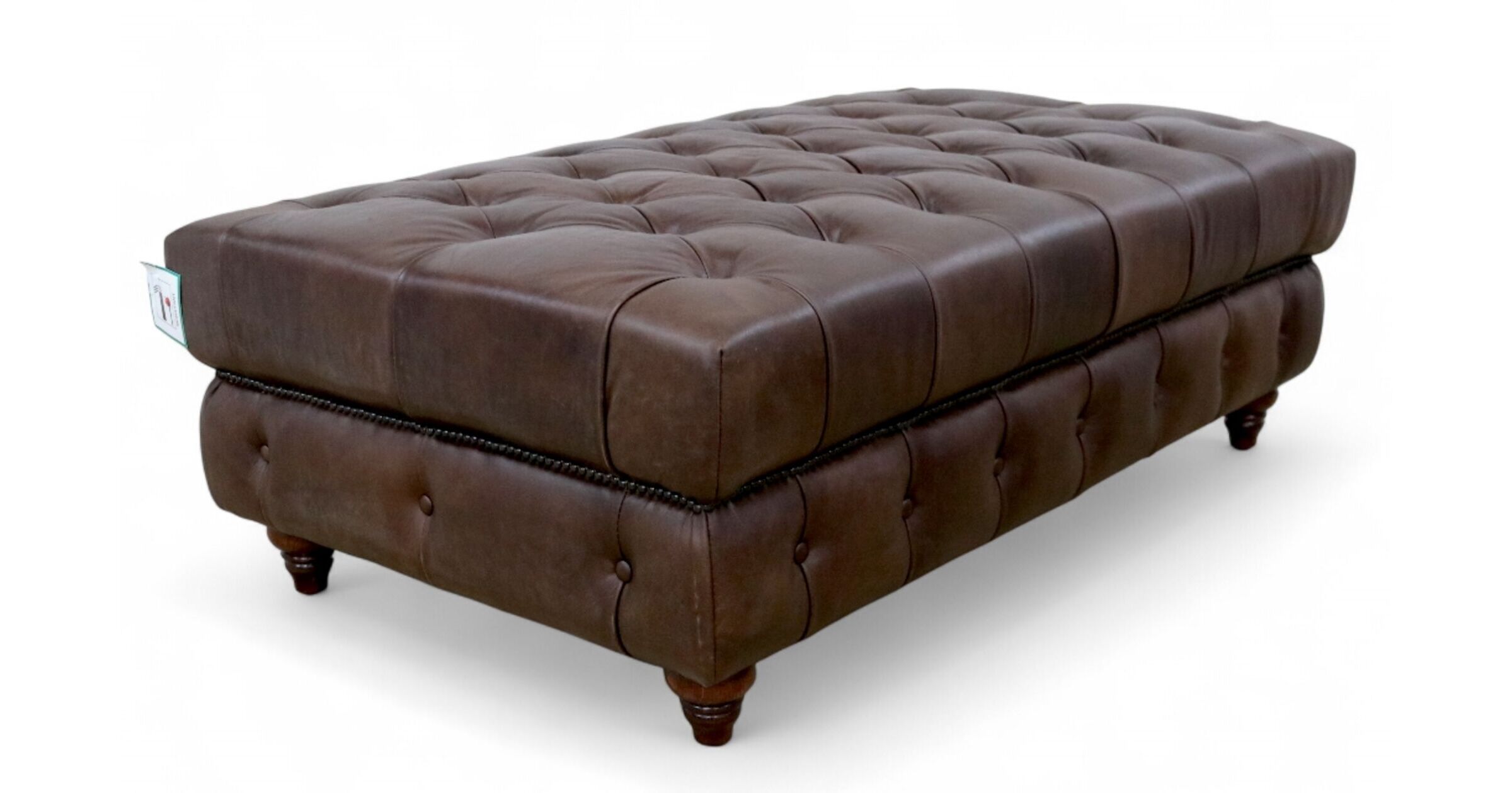 Luxurious Vintage Leather Footstool