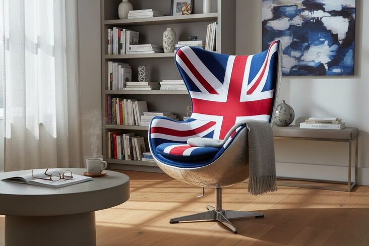 Union Jack Designer Egg Chair – Modern Statement Piece