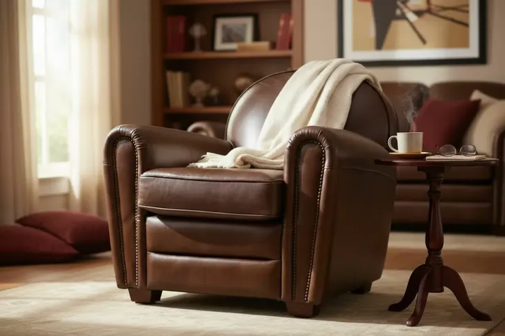 Victor Distressed Leather Vintage Brown Club Chair