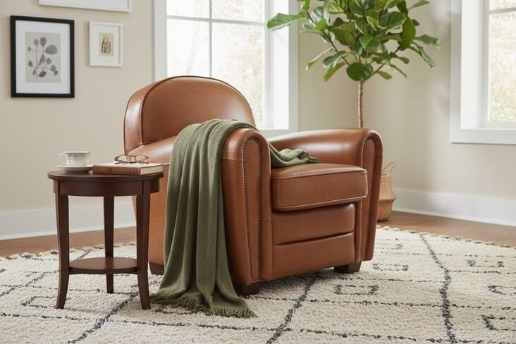 Victor Distressed Leather Vintage Tan Club Chair
