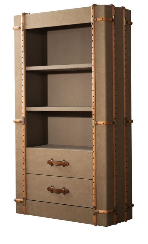 Product photograph of Vintage Bookcase With Drawers from Designer Sofas 4U