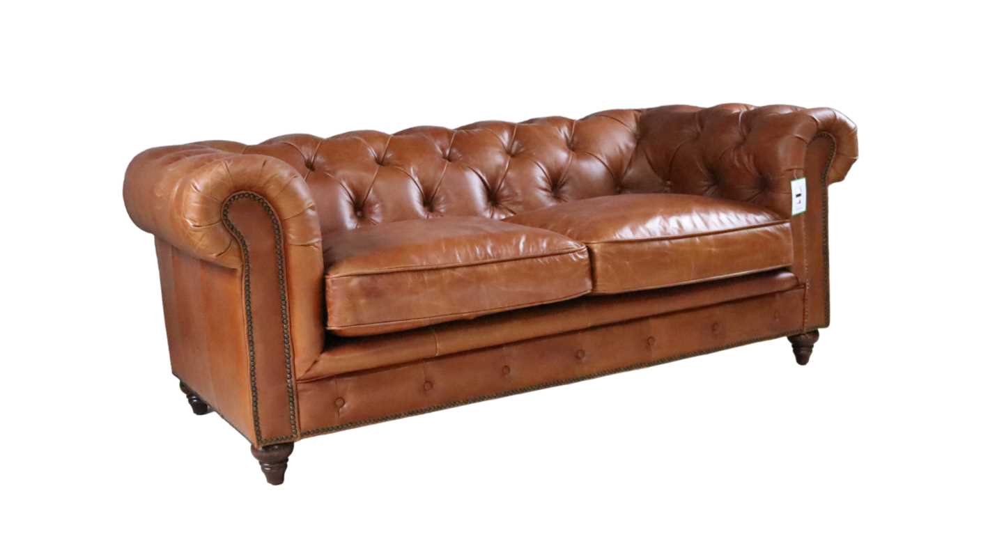 Vintage Distressed Tan Leather, Distressed Leather Sofa And Loveseat