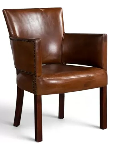 Vintage Leather Dining Carver Chair