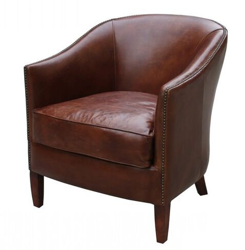 Vintage Leather Tub Chair