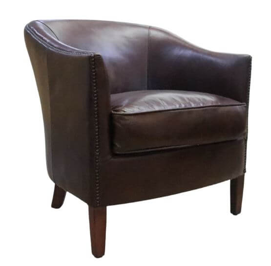 Vintage Leather Tub Chair Brown Vintage Chairs By Desginer Sofas For You