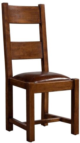 Vintage Distressed Leather Dining Chair