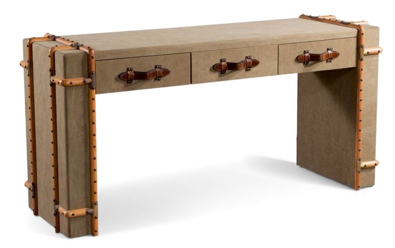 Vintage Trunk Style Canvas Office Desk