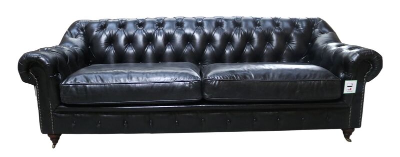 Product photograph of Wellington Chesterfield Black Vintage Distressed Leather 3 Amp Hellip from Designer Sofas 4U