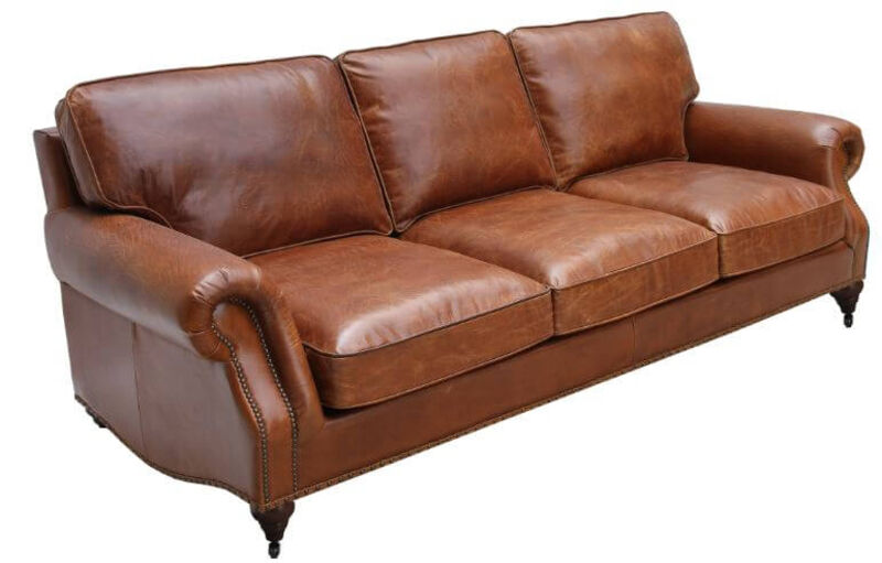 Product photograph of Westminster Vintage Distressed Leather 3 Seater Settee Sofa from Designer Sofas 4U
