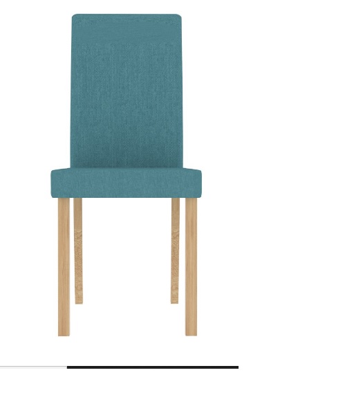 Adolfo Linen Fabric Teal Dining Chairs, Dining Room Chairs With Light Wood Legs
