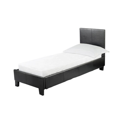 Gabriella Black Faux Leather 3.0 Single Bed