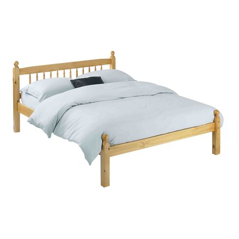 Gota Pine Wooden 4.6 Double Bed With Honey Stain Finish